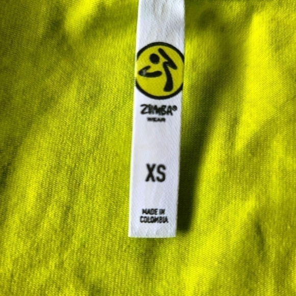 zumba Workout Tank Top in Neon Green Size XS - Picture 8 of 8